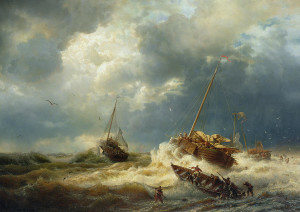 ships-in-a-storm-on-the-dutch-coast-andreas-achenbach