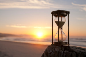 Hourglass Sand Timer Beach Sunrise